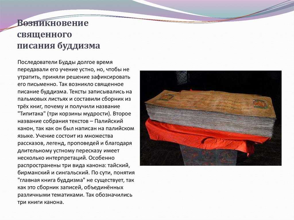 Священные тексты буддизма