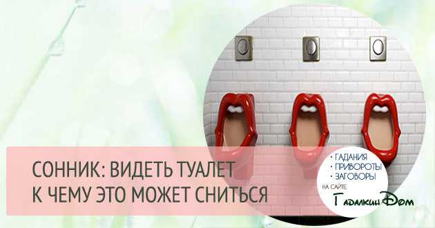 Во сне ходить в туалет по большому - толкование снов