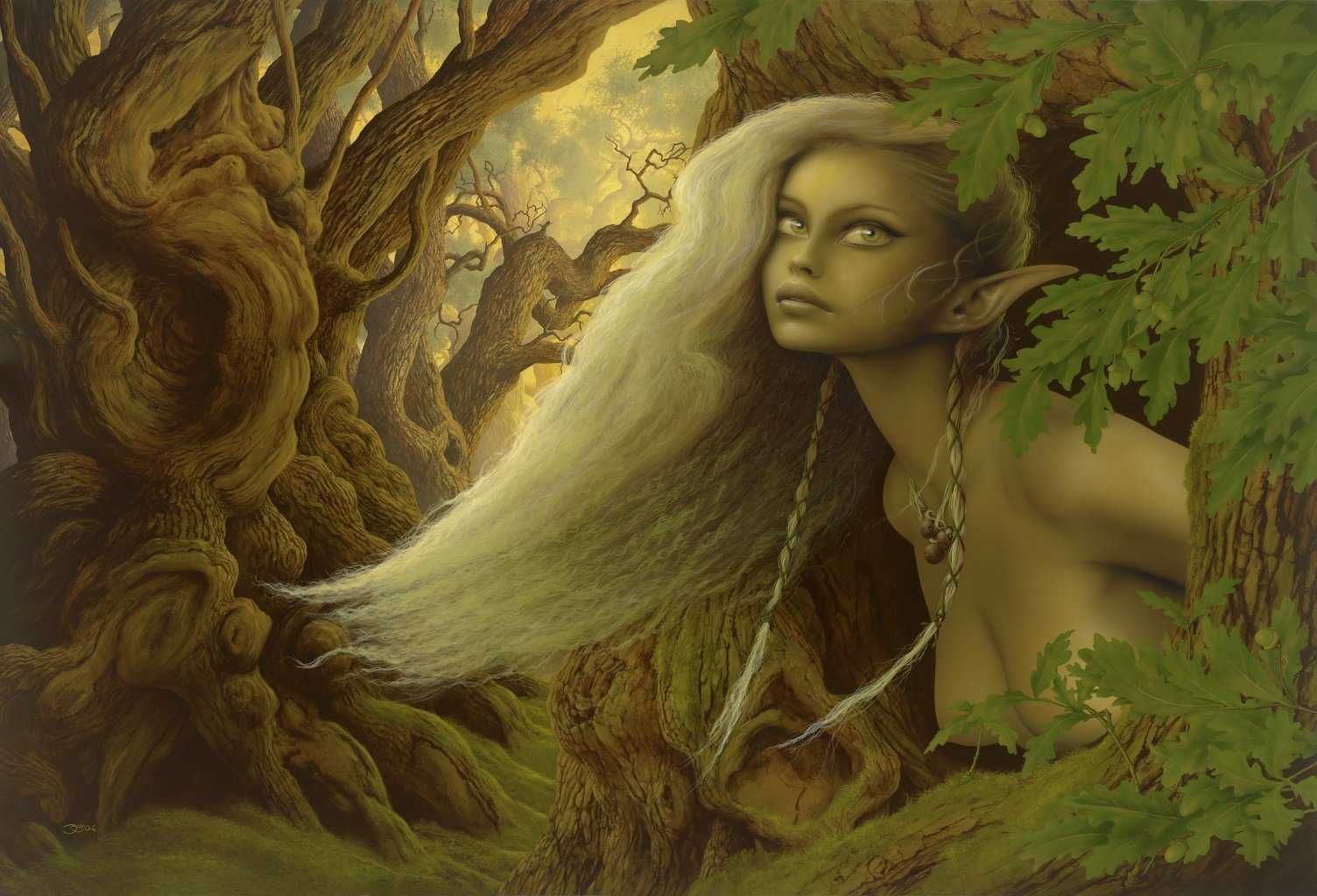Дриады — духи деревьев, рощ и лесов из греческой мифологии