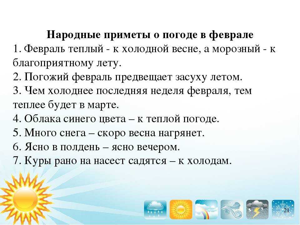 Народные приметы о погоде 6 класс по географии с картинками