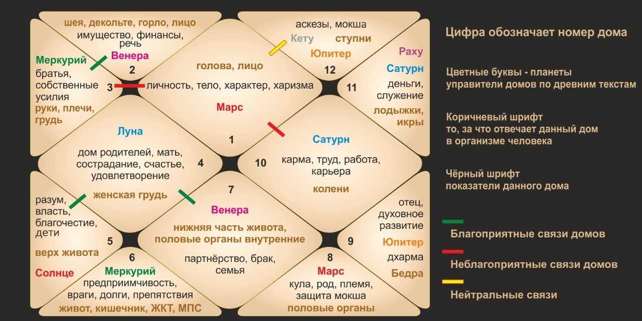 Натальная карта по джйотиш