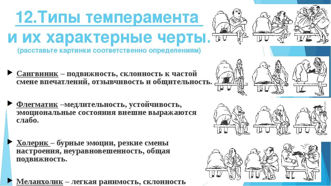 Какому типу темперамента соответствует приведенная ниже картинка и описание слабый